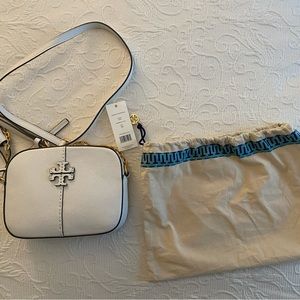 Tory Burch McGraw Camera bag, Gardenia, White
